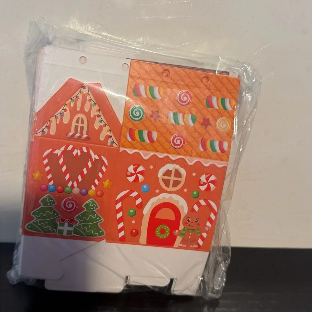 48 Pcs Christmas Treat Boxes House Mini Christmas Party Favor Box